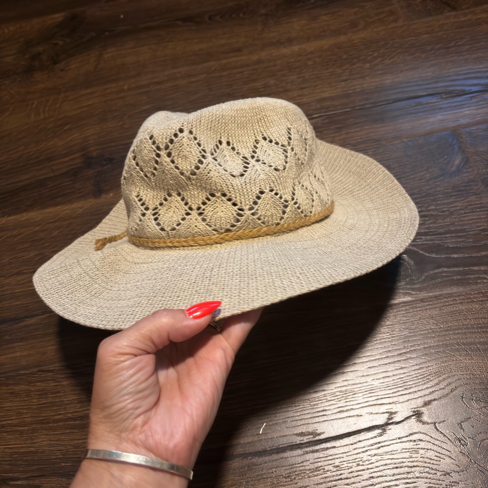Free People Havana Style Tan Fedora floppy Hat - Picture 7 of 9